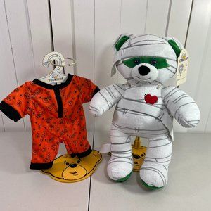 NEW Halloween Build a Bear Mummy Plush 16" w/ Pumpkin Sleeper Pajamas